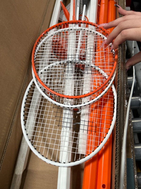 Photo 1 of *** PARTS ONLY ***Franklin Sports Volleyball + Badminton Combo Sets - Backyard + Beach Outdoor Volleyball + Badminton Net Set - Portable Badminton + Volleyball Net with Poles - Volleyball, Rackets + Birdies Included Starter