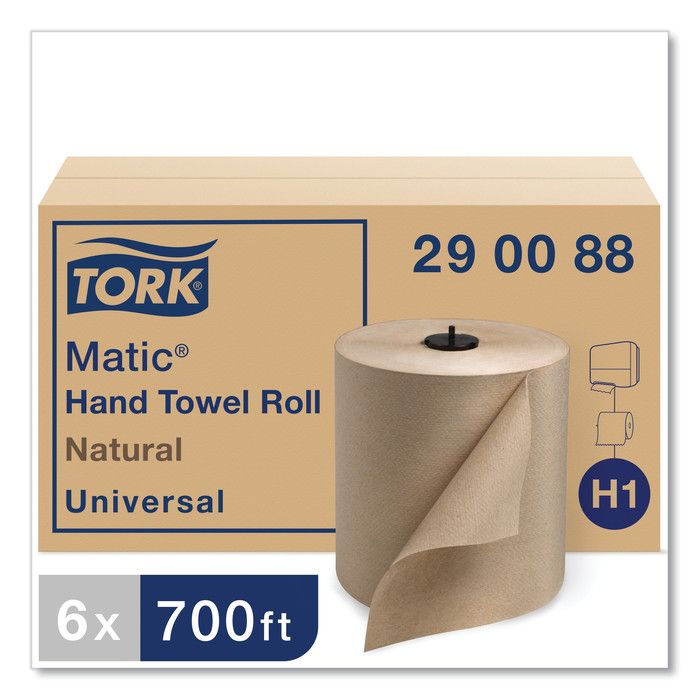 Photo 1 of 
Tork Matic Hardwound Roll Towel, 7.7" X 700 Ft, Natural, 6 Rolls/carton ( TRK290088 )
