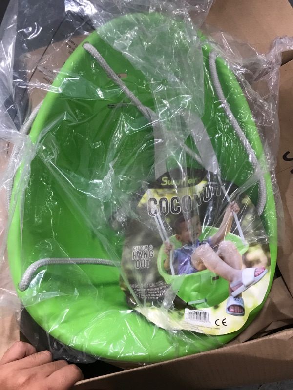 Photo 2 of ***USED - LIKELY MISSING PARTS - UNABLE TO VERIFY FUNCTIONALITY***
Swurfer Coconut Toddler Swing – Comfy Baby Swing Outdoor, 3- Point Adjustable Safety Harness, Secure, Safe Quick Click Locking System, Blister-Free Rope, Easy Installation, Ages 6-36 Month