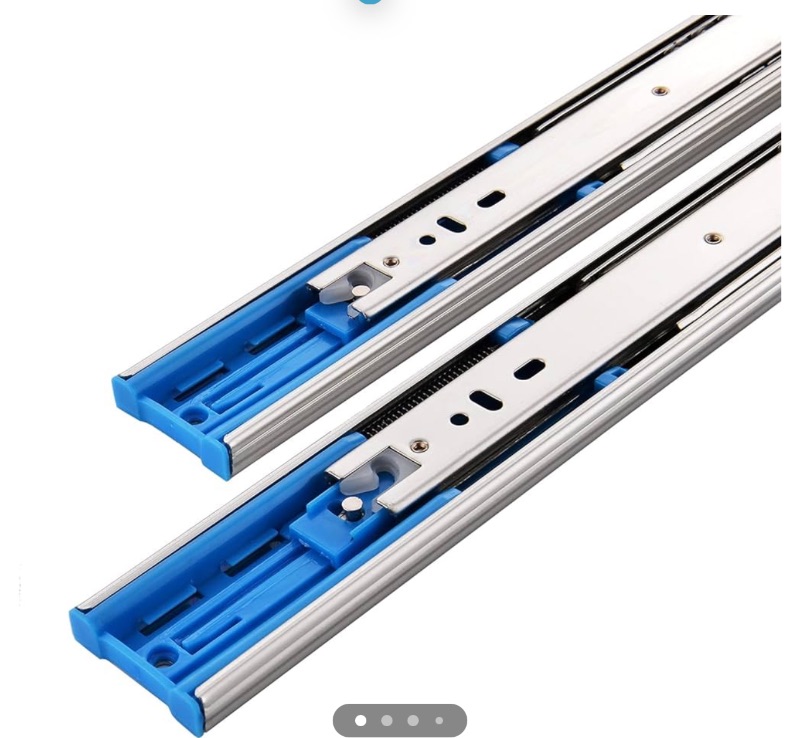 Photo 1 of 10 Pairs 16 Inch 3-Section Full Extension Soft Close Drawer Slides,110 LB Capacity Side Mount Slow Close Ball Bearing Metal Cabinet Drawer Hardware Slide