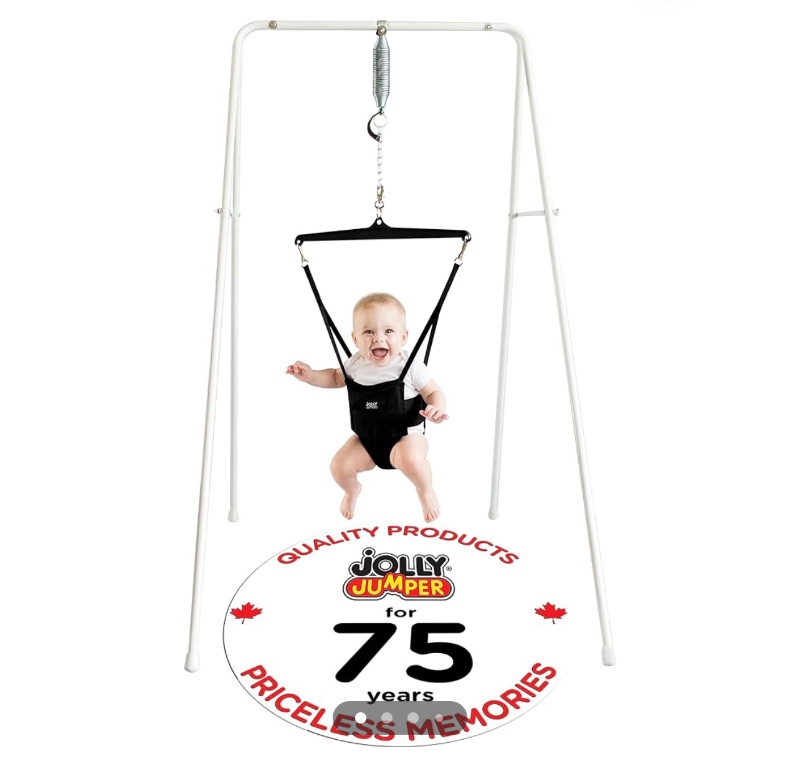 Photo 1 of 
Jolly Jumper *CLASSIC* (Black) with Stand - The Original Baby Exerciser and Your Alternative to Activity Centers and Baby Bouncers. Trusted by Parents, Loved by Babies Since 1948