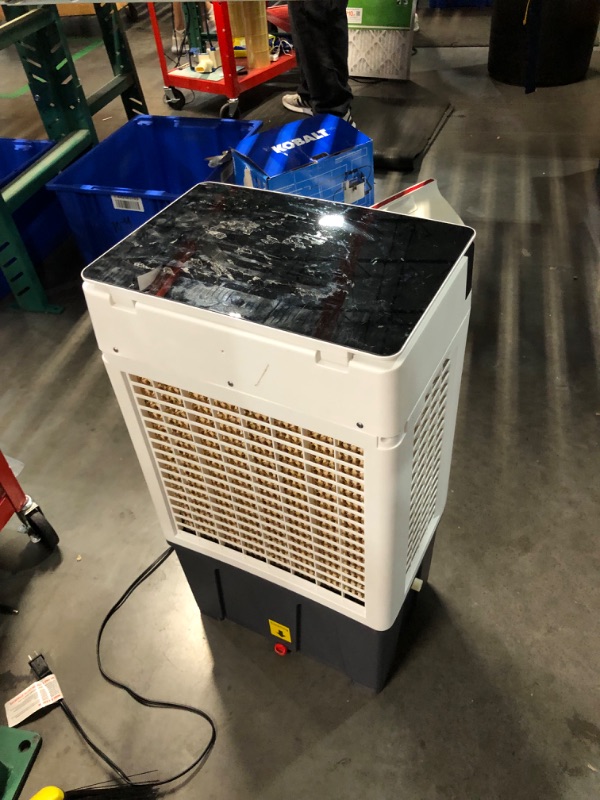 Photo 7 of ***USED AND DIRTY - MISSING REMOTE AND ICE PACKS - POWERS ON - UNABLE TO TEST FURTHER***
Evaporative Air Cooler, 3500CFM 3-in-1 Swamp Cooler with 7.5Gal Water Tank, 120° Oscillation, 3 Speeds 3 Modes, 4 Ice Packs, 12H Timer, Remote, Portable Air Condition