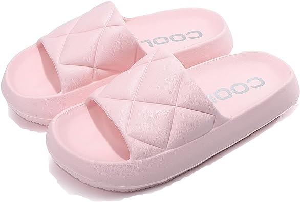 Photo 1 of AX BOXING Womens Slides Sandals Pillow Slippers Non-Slip Bathroom Shower Sandals Soft Thick Sole, 11
