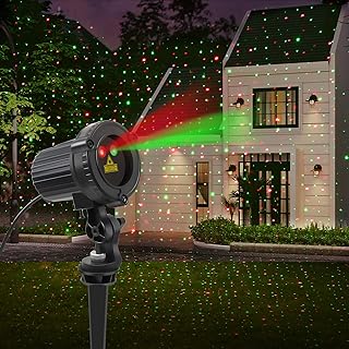 Photo 1 of Laser Christmas Projector Lights Outdoor, Outdoor Garden Laser Lights, Landscape Lights with Red and Green Stars, IP65 Waterproof,Cold Resistant. Suitable for Holiday, Party, Garden Decorations