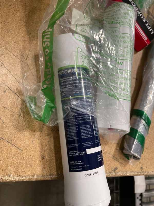 Photo 2 of EcoPure ECOROF Reverse Osmosis Under Sink Replacement Water Filter(Fits ONLY - EcoPure ECOP30 Reverse Osmosis System and Kenmore Reverse Osmosis Systems 42-38156 & 42-38556 ) 6-Month Life (Pack of 2)