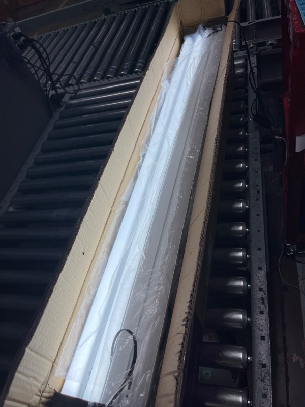 Photo 1 of BBOUNDER 12 Pack Linkable LED Shop Light with Reflector, Super Bright 6500K Cool Daylight, 4400 LM, 4 FT, 48 Inch Integrated Fixture for Garage, 40W Equivalent 250W, Surface & Suspension Mount, Black 6500k Black with Reflector