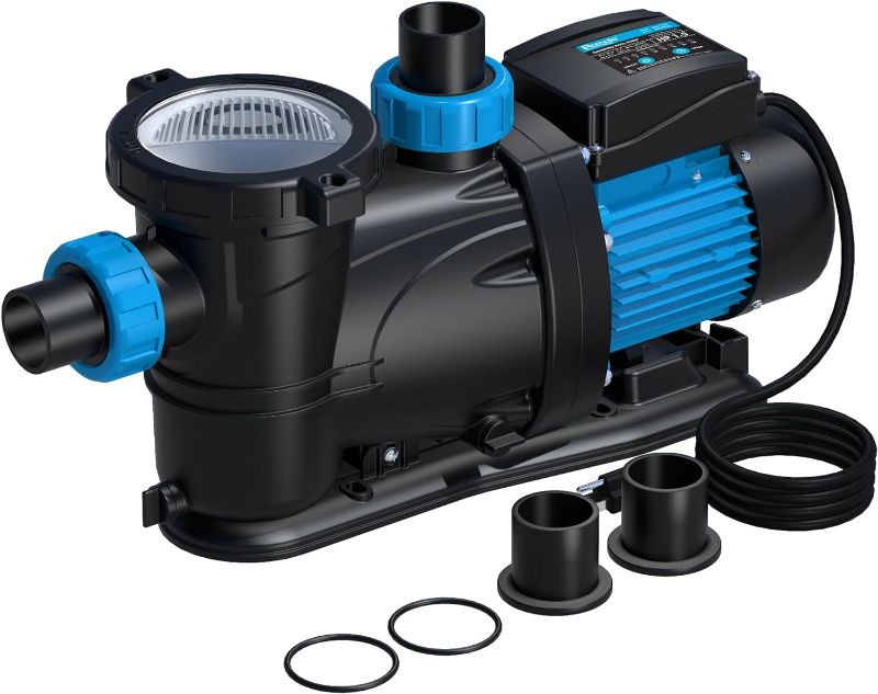 Photo 1 of 
BOMGIE 1.5 HP Pool Pump with Timer,5400GPH above Ground Pool Pump Timer 115V, Inground Pool Pumps High Speed Flow, Self Primming Swimming Pool Pump with...
Size:115V
Color:1.5 HP Single Speed with Timer