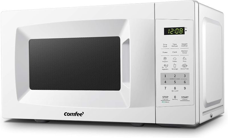 Photo 1 of 
COMFEE' EM720CPL-PM Countertop Microwave Oven with Sound On/Off, ECO Mode and Easy One-Touch Buttons, 0.7 Cu Ft/700W, Pearl White
Style:0.7 Cu.Ft White