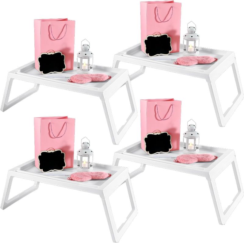 Photo 1 of 
Baderke Breakfast in Bed Tray Folding Table for Food Serving Sleepover Slumber Party Adult with White Candle Lantern and LED Candle Plastic Lap Trays for...
Item Package Quantity:4
