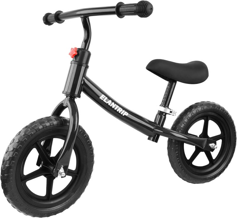 Photo 1 of 
Elantrip Balance Bike, Lightweight Black Toddler Bike for 1-3 Year Old Boys, Birthday Gift Toys for 1-3 Year Old Boys and Girls, No Pedal Bikes for Kids...
Color:Black
Size:CF