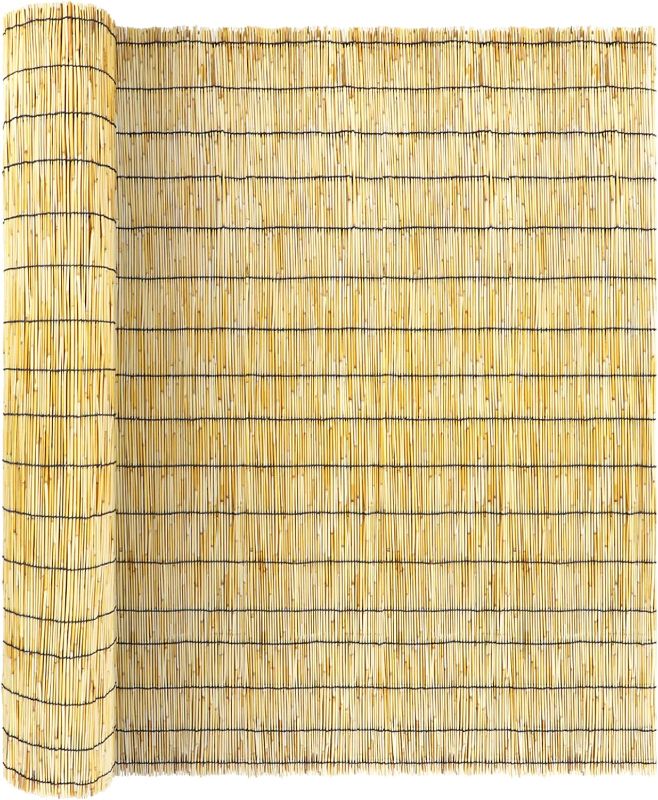 Photo 1 of 
ZNCMRR Natural Reed Fencing Rolls,4FT X 16.4FT Reed Screen Curtain Balcony Reed Fence for Outdoor Backyard Patio?Primary?
Size:4X16.4 FT
Color:4FT-Primary