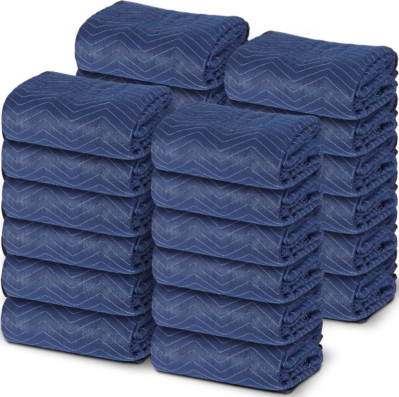 Photo 1 of 
24 Moving Packing Blankets - (35 lb/dz) Heavy Duty Moving Pads for Protecting Furniture Professional Quilted Shipping Furniture Pads (Dark...
Color Name:Dark Blue 24PCS