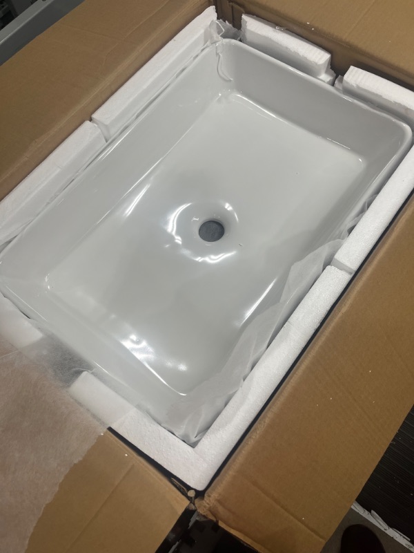 Photo 2 of 
Rectangle Vessel Sink Above Counter- Mocoloo 24"X16" Bathroom Sink Countertop White Porcelain Ceramic Lavatory Vanity Sink Basin
Size:24"x16"
Color:White