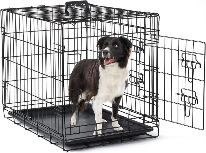 Photo 1 of 
DONORO Dog Crates for Small Size Dogs Indoor Double Door Dog Kennels & Houses for Puppy and Cats, Collapsible Metal Contour Dog Cages (36 Inch)
Size:36 Inch