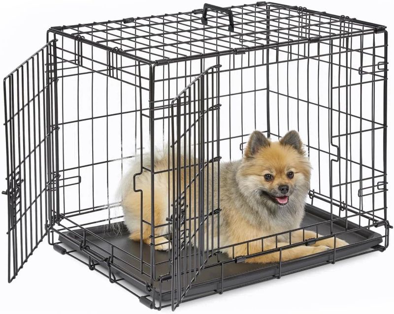 Photo 1 of 
24 Inches Dog Crate Large Foldable Dog Kennel Metal Wire Pet Dog Cage with Double-Door Leak-Proof Tray Divider Panel and Handle for Dog Cat Pet,Black 24”X18...
Size:24 Inch
Color:Black