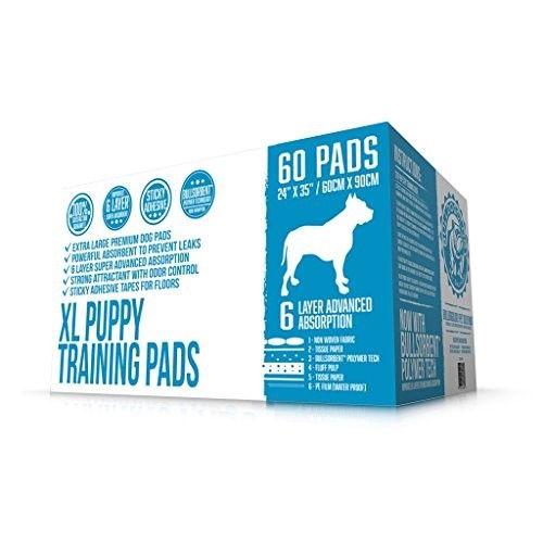 Photo 1 of 1 Bag Only**Bulldogology Puppy Pee Pads XL with Adhesive Sticky Tape - Extra Large Dog Training Wee Pads (24x35) 6 Layers with Extra Quick Dry Bullsorbent Polymer