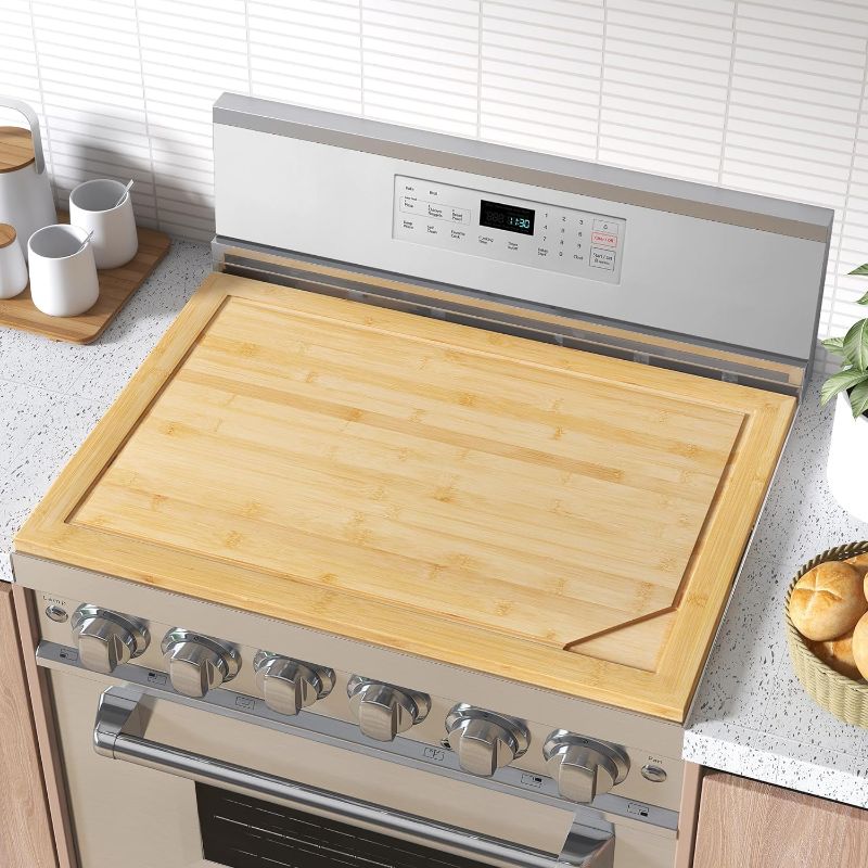 Photo 1 of 
Stove Top Cover Board, Noodle Board Stove Cover, 30"L x 22"W x 0.75"Th Cutting Board, Wooden Stovetop Cover Cutting Board With Juice Grooves and...
Color:Natural Color