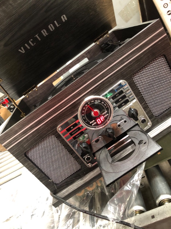 Photo 1 of (used)(vinyl doe snot work)Victrola Nostalgic 6-in-1 Bluetooth Record Player & Multimedia Center with Built-in Speakers 
