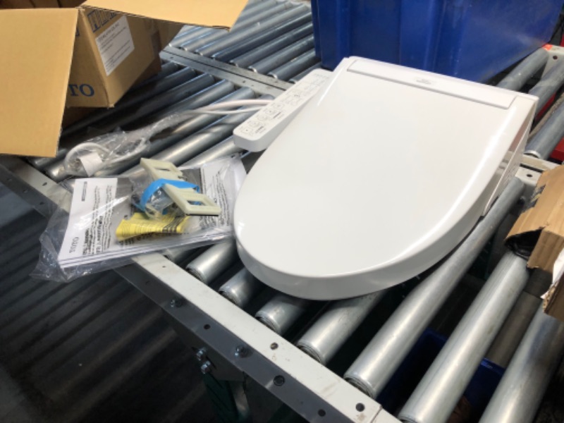 Photo 8 of ***USED - LIGHTS UP WHEN PLUGGED IN - UNABLE TO TEST FURTHER - LIKELY MISSING PARTS***
TOTO SW3074#01 WASHLET C2 Electronic Bidet Toilet Seat with PREMIST and EWATER+ Wand Cleaning, Elongated, Cotton White Cotton White Elongated Toilet Seat