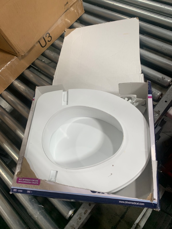 Photo 2 of (10cm Height) - Drive Medical 12065 Raised Toilet Seat with Lid - 4 Inches