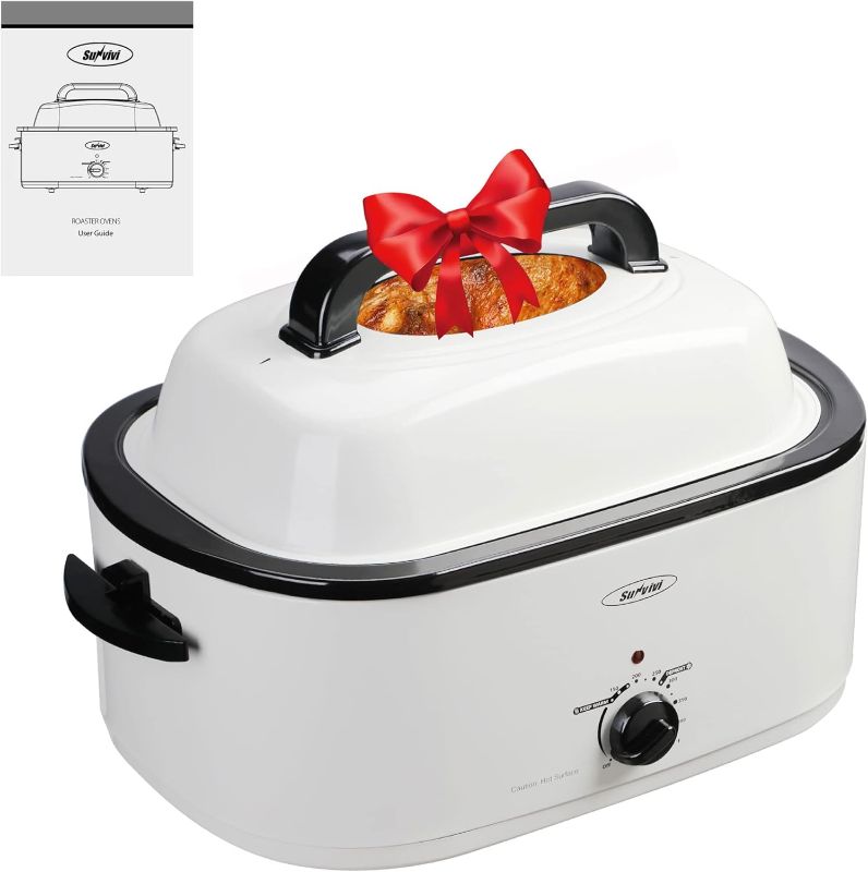 Photo 1 of 
Sunvivi 24-Quart Roaster Oven, Electric Roaster Oven with Viewing Lid, Turkey Roaster with Unique Defrost/Warm Function, Large Roaster with Removable...
Size:24QT
Color:White