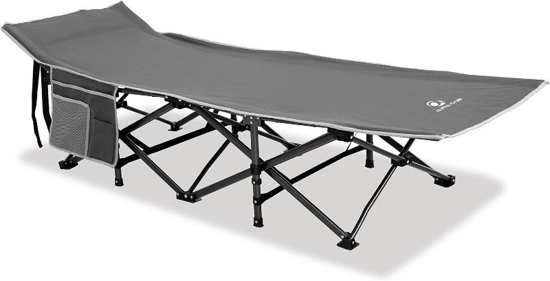 Photo 1 of ALPHA CAMP Oversized Camping Cot Supports 600 lbs Sleeping Bed Folding Steel Frame Portable with Carry Bag
