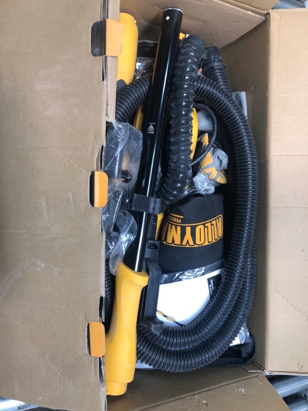 Photo 2 of **parts only** Drywall Sander, 1050W Electric Drywall Sander with Vacuum Dust Collection, 2100RPM Wall Sander with 7 Variable Speed, Foldable & Extendable Handle, Double-Deck LED Light, Dust Bag and Hose Yellow1