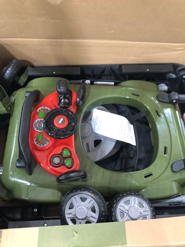 Photo 2 of (mISSING WALKER WHEELS) Jeep Classic Wrangler 3-in-1 Grow With Me Activity Walker - Features Music, Lights, Removable Play Tray, Push Walker Mode, Converts into Rolling Car Toy, Anniversary Green