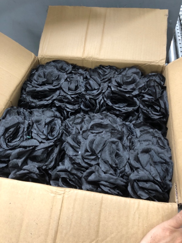 Photo 1 of 10in artificial romantic decorations 10 pack black roses