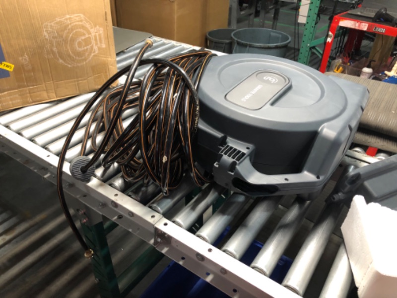 Photo 4 of ***USED - MISSING NUMEROUS PARTS - UNABLE TO VERIFY FUNCTIONALITY***
Giraffe Tools Hose Reel 1/2" x 155 ft, Heavy Duty Retractable Garden Hose Reel with Any Length Lock, Slow Return System, Wall Mounted and 180 Deg Swivel Bracket