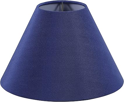 Photo 1 of Aspen Creative 56033, Hardback Empire Transitional UNO Lamp Shade, Cobalt Blue, 4" Top x 10" Bottom x 7" Slant, Slip UNO 33mm
