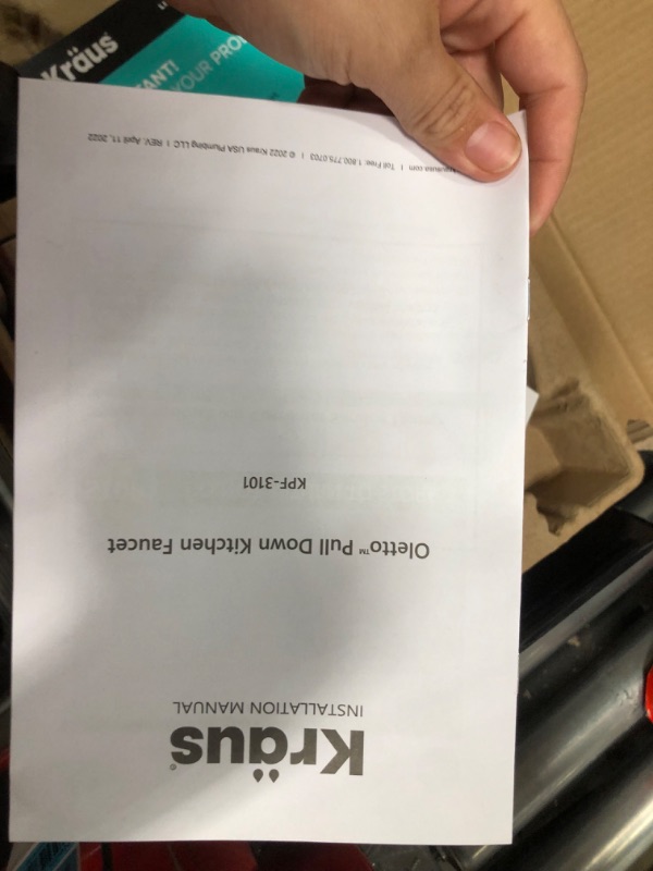 Photo 2 of ***USED - LIKELY MISSING PARTS - UNABLE TO VERIFY FUNCTIONALITY***
Kraus KPF-3101SFS Oletto Pull Down Single Handle Kitchen Faucet Finish Spot Free Stainless Steel, Faucet Height: 19 3/4 in. – Spout Height: 10 1/2 in. – Spout Reach 8 5/8 in