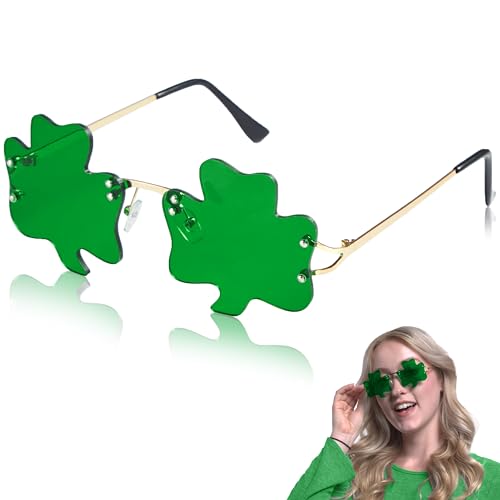 Photo 1 of JOYIN St. Patricks Day Shamrock Glasses Metal Frame, St Patricks Dress up Accessories, Irish Day Costume Party Favor Supply (1)
