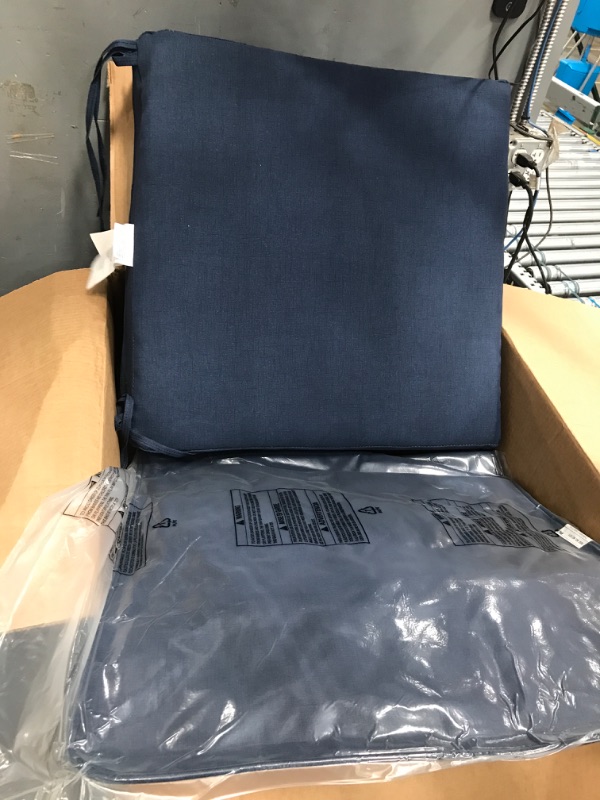 Photo 2 of ***USED - DIRTY***
Arden Selections Outdoor Deep Seat Set, 24 x 24, Rain-Proof, Fade Resistant, Deep Seat Bottom and Back Cushion 24 x 24, Sapphire Blue Leala