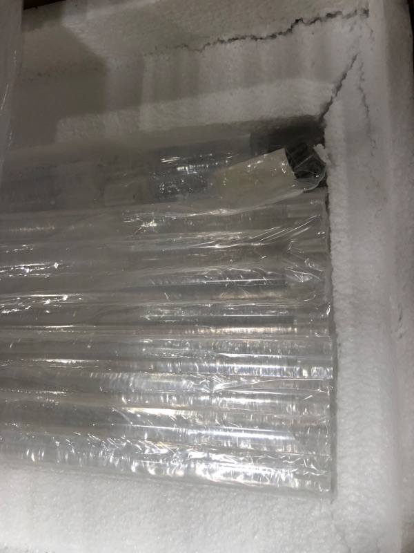 Photo 1 of 5 Tier Square Acrylic Bookshelf, Small Bookcase with Acrylic Fittings for Fixing to Wall, Corner Display Shelf for Living Room, Bedroom, Bathroom, Small Spaces, Clear, 11.6'' W x 44'' H 5-Tier