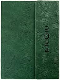 Photo 1 of 2024 Daily Planner - Calendar 2024, Hourly Daily & Monthly Planner with Tabs(Jan-Dec 2024), 8.26'' x 5.9'' Appointment Book, Faux Leather Cover+Magnetic Closure+Thicker Paper (Daily-Green)