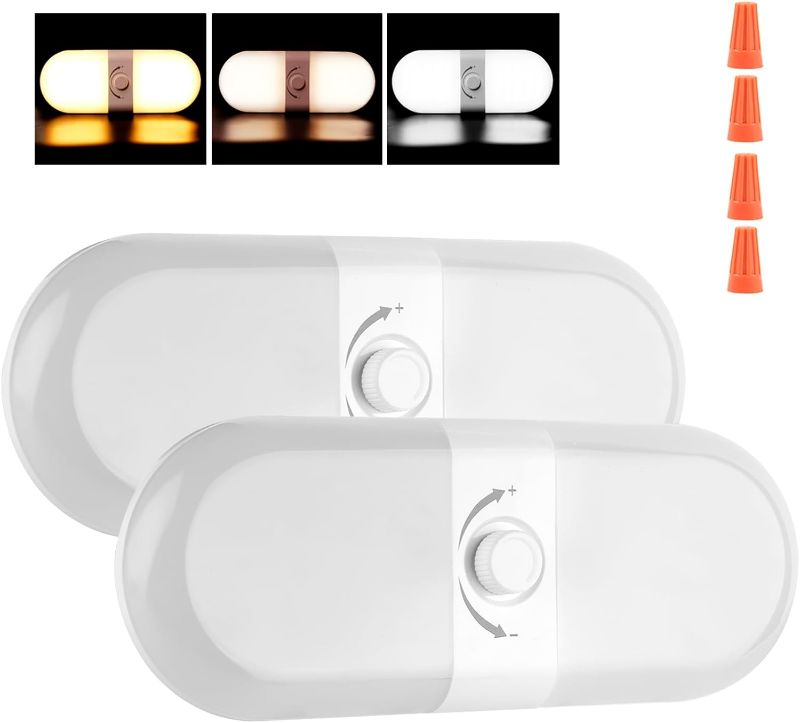 Photo 1 of ***USED - LIKELY MISSING PARTS - UNABLE TO VERIFY FUNCITONALITY***
RV Lights Interior Dimmable 3 Color 12-24V LED RV Ceiling Light Dome Switch for Car/RV/Trailer/Camping/Boat(Warm Cool Natural White) 2Pack
