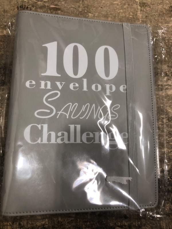 Photo 2 of 100 Envelopes Challenge Binder, Money Saving Challenge Budget Book Binder with Cash Envelopes - Fun Way to Save $5,050 - Grey