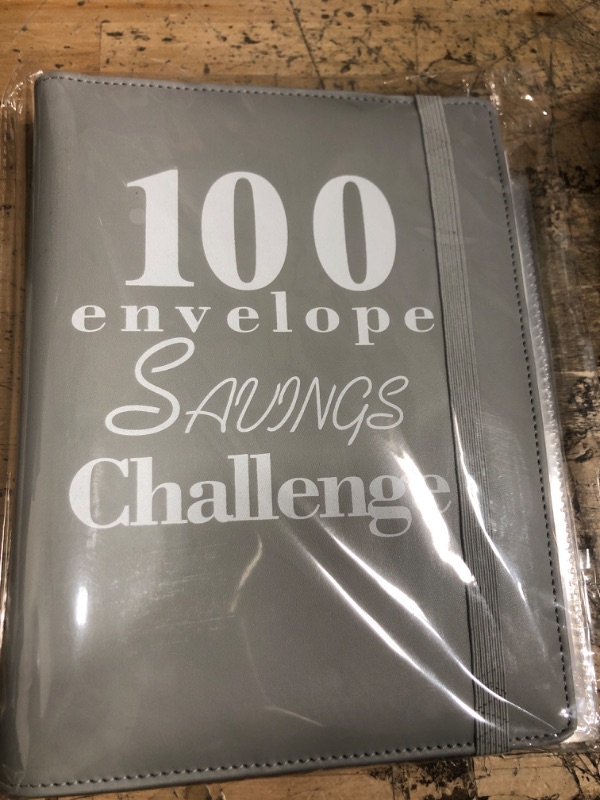 Photo 2 of 100 Envelopes Challenge Binder, Money Saving Challenge Budget Book Binder with Cash Envelopes - Fun Way to Save $5,050 - Grey