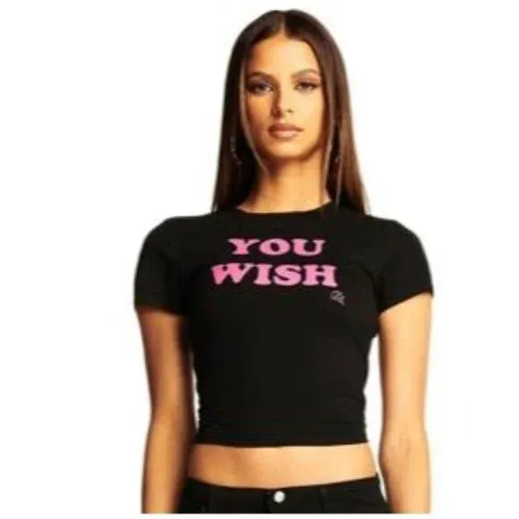 Photo 1 of I.AM.GIA You Wish Tee in Black Pink