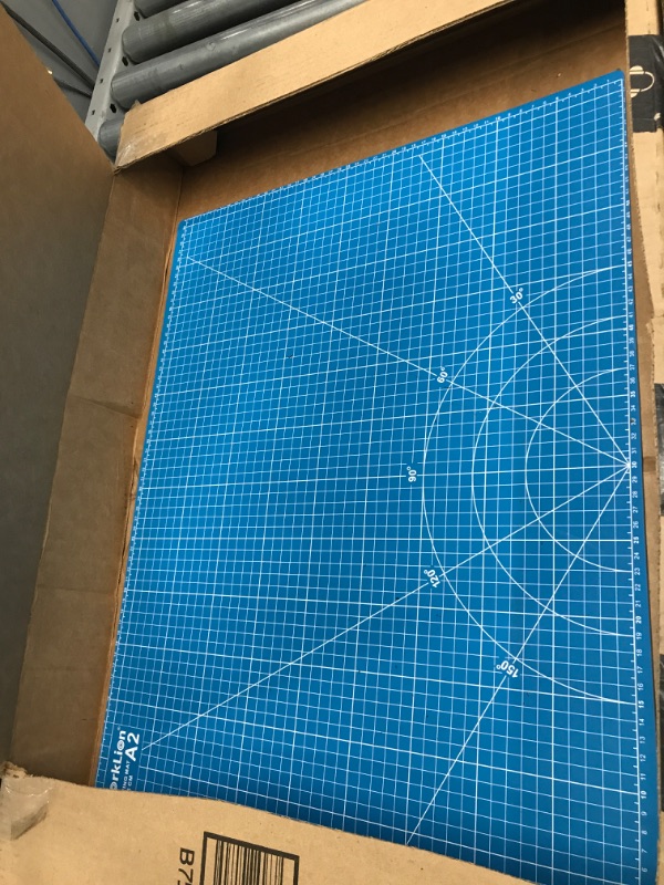 Photo 2 of WORKLION 18'' x 24'' Large Self Healing PVC Cutting Mat, Double Sided, Gridded Rotary Cutting Board for Craft, Fabric, Quilting, Sewing, Scrapbooking - Art Project A2: Green/Blue A2:18 x 24 inch