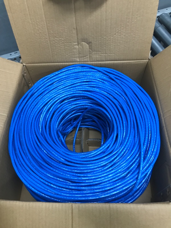 Photo 2 of MONK CABLES | CAT6 Plenum Cable 1000ft | 100% Pure Copper | UTP, 23AWG, 550MHz | DSX-8000 Certified | Most Certified Cable of The Whole Market (Blue)