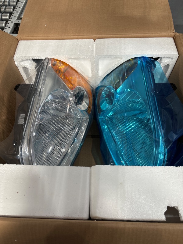 Photo 1 of AS Headliaght Assembly Compatible with 01 01 03 2001 2002 2003 Honda Civic Headlamp with Chrome Housing Amber Reflector Driver and Passenger Side