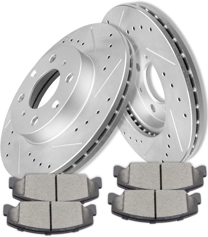 Photo 1 of ECCPP Brake Kits, Disc Brake Rotors and Ceramic Brake Pads [2+4] fit for 1990 1991 1992 1993 1994 1995 1996 1997 1998 1999 2000 for Honda Civic,1993 1994 1995 1996 1997 for Honda Civic del Sol