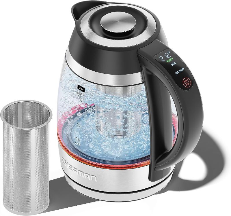 Photo 1 of 
1.8L ELEC GLASS KETTLE DIGITAL WITH TEA INFUSER