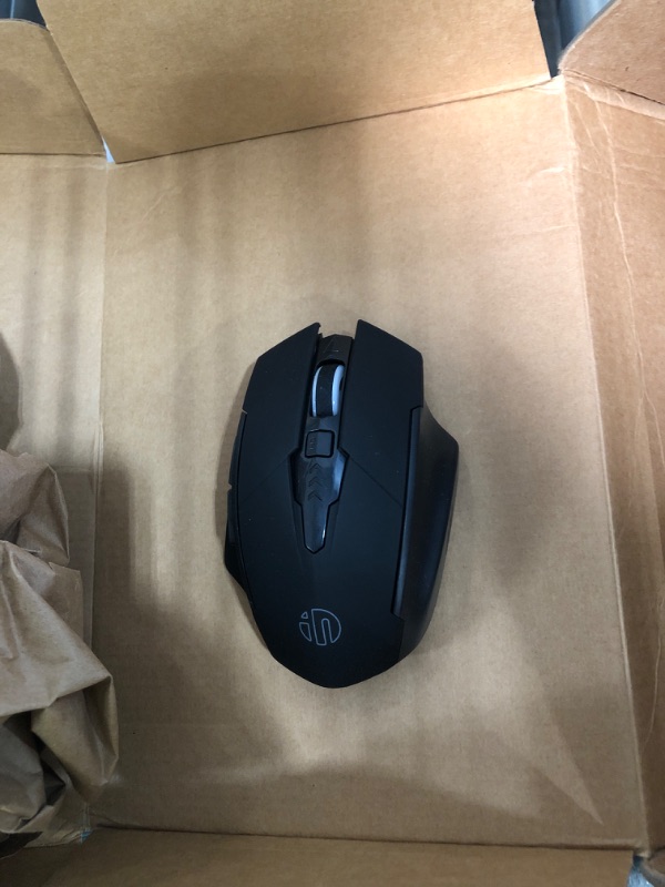 Photo 1 of 
Roll over image to zoom in
INPHIC Wireless Mouse 700mAh Large Ergonomic Rechargeable 2.4G Optical PC Laptop Cordless Mice with USB Nano Receiver, for Windows Computer Office, Black
