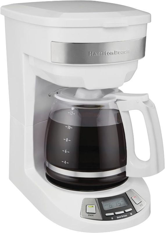 Photo 1 of 12 Cup Programmable Coffee Maker, White