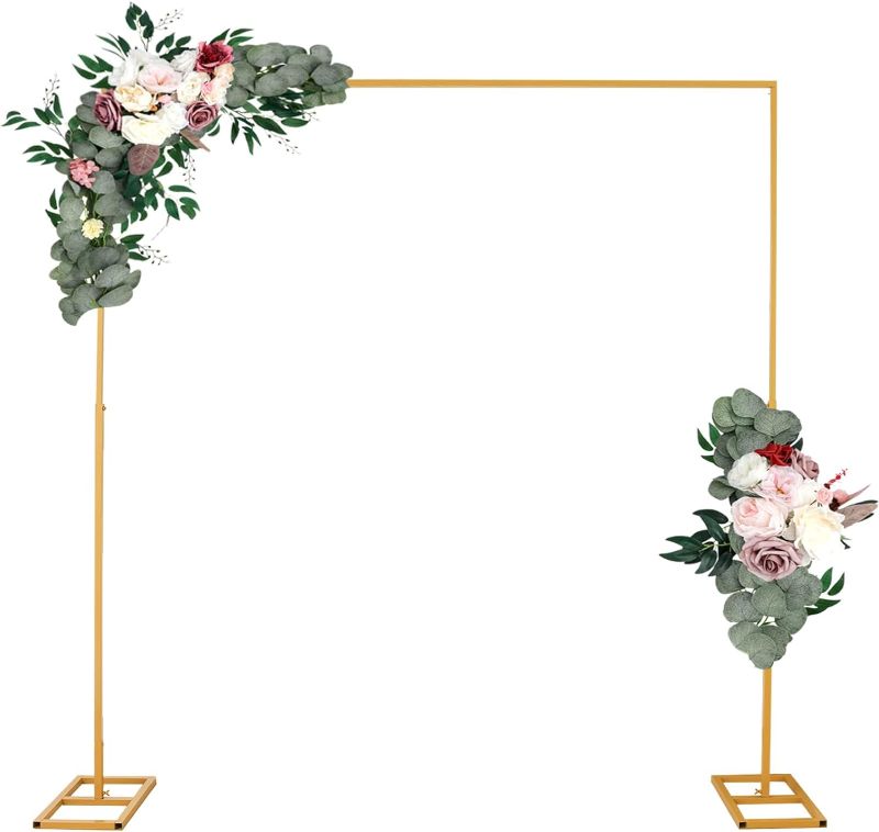 Photo 1 of 
RUBFAC Backdrop Stand, 10x10 FT Wedding Arch for Ceremony and Photo Booths - Square Gold Metal Frame for Wedding, Garden Arbor, Birthday Party, Baby Shower
Size:10x10 FT