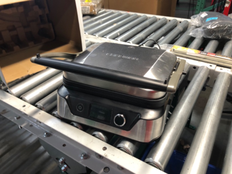 Photo 1 of ***USED - MISSING ACCESSORIES/ATTACHMENTS - GRILL ONLY - POWERS ON - UNABLE TO TEST FURTHER***
Chefman 5-in-1 Digital Panini Press Grill Sandwich Maker and Griddle Grill Combo with Removable, Reversible Dishwasher-Safe Grilling Plates, Opens 180° for Indo