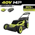 Photo 1 of 40V HP Brushless 20 in. Cordless Battery Walk Behind Push Mower with Charger
